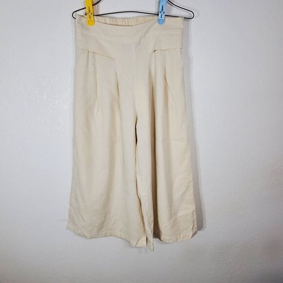 Komili Womens Wide Leg Palazzo Beige Pants Size Asian 2XL Dress Pants - Picture 7 of 12